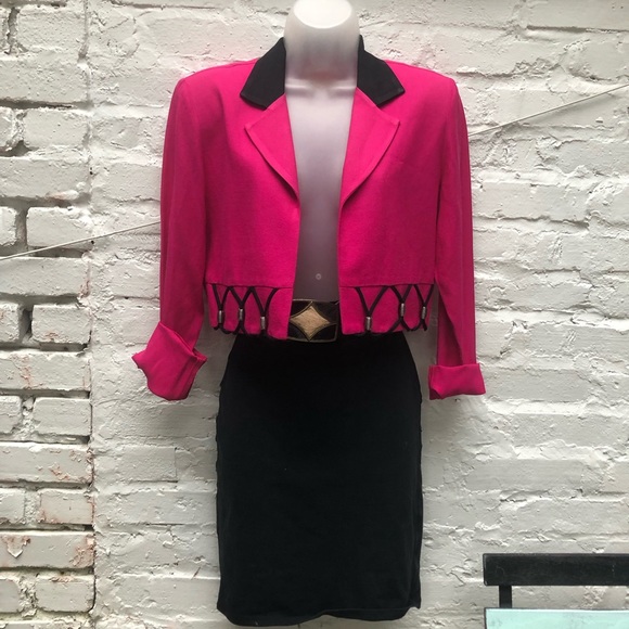 1980s Crop Jacket 💖🖤💖 - Picture 6 of 6